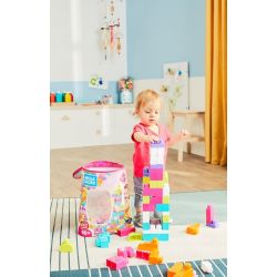  Mega Bloks Mega Bloks DCH62 First Builders® Big Building Bag (Pink) Xếp hình Bộ Xếp Hình Khối Siêu Lớn Đầu Tiên Màu Hồng 80 khố