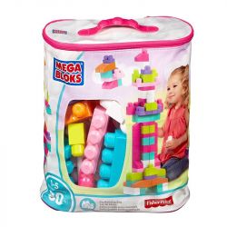  Mega Bloks Mega Bloks DCH62 First Builders® Big Building Bag (Pink) Xếp hình Bộ Xếp Hình Khối Siêu Lớn Đầu Tiên Màu Hồng 80 khố