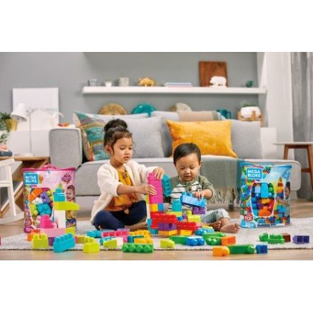  Mega Bloks Mega Bloks DCH63 First Builders® Big Building Bag Xếp hình Bộ Xếp Hình Khối Siêu Lớn Đầu Tiên 80 khối