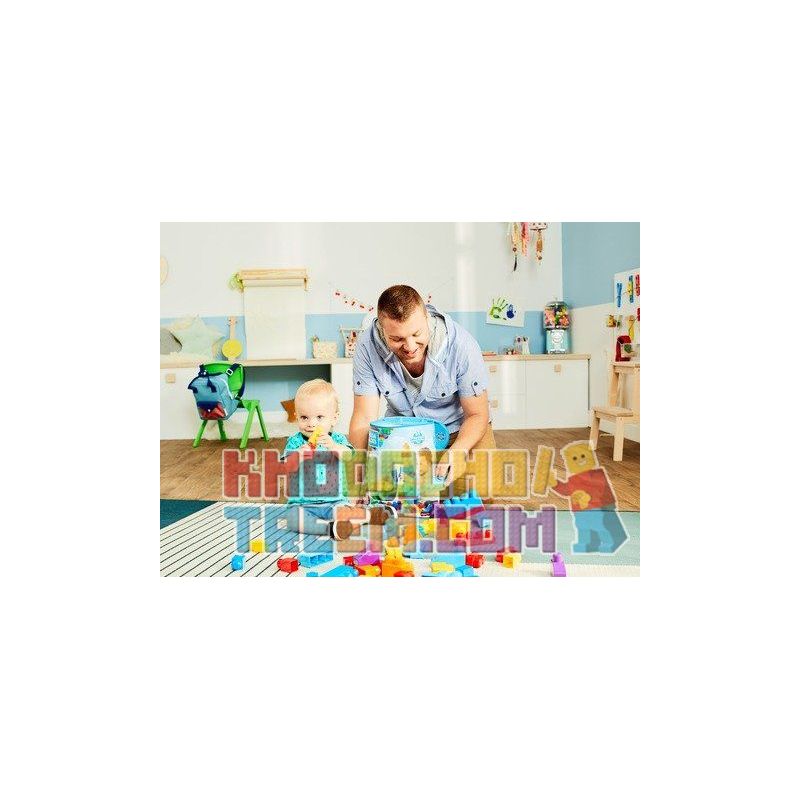  Mega Bloks Mega Bloks DCH63 First Builders® Big Building Bag Xếp hình Bộ Xếp Hình Khối Siêu Lớn Đầu Tiên 80 khối