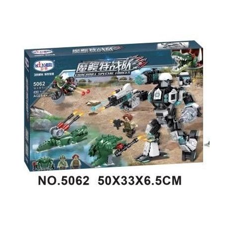 Winner 5062 non  CHIẾN ĐẤU VỚI NGƯỜI CÁ SẤU bộ đồ chơi xếp lắp ráp ghép mô hình Crocodile Special Forces Cá Sấu Đặc Nhiệm 490 khối