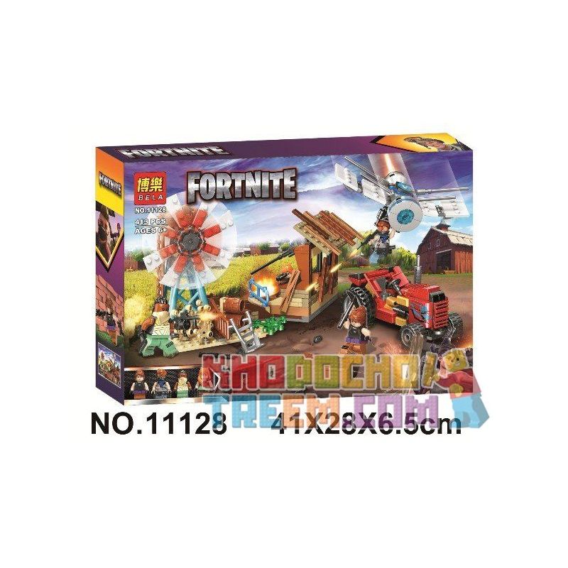 Bela 11128 Lari 11128 non Lego PHÁO ĐÀI ĐÊM 11128. bộ đồ chơi xếp lắp ráp ghép mô hình Fornite FORTNITE Bắn Súng 413 khối