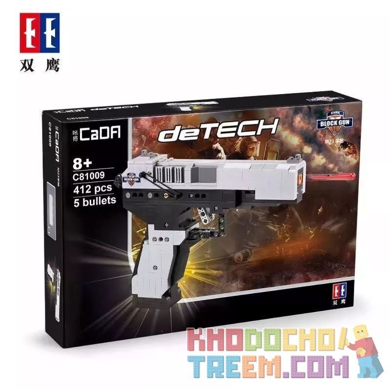 CADA C81009 81009 non  SÚNG NGẮN M23 bộ đồ chơi xếp lắp ráp ghép mô hình  BLOCK GUN Kỹ Thuật Công Nghệ Cao Mô Hình Phương Tiện 412 khối
