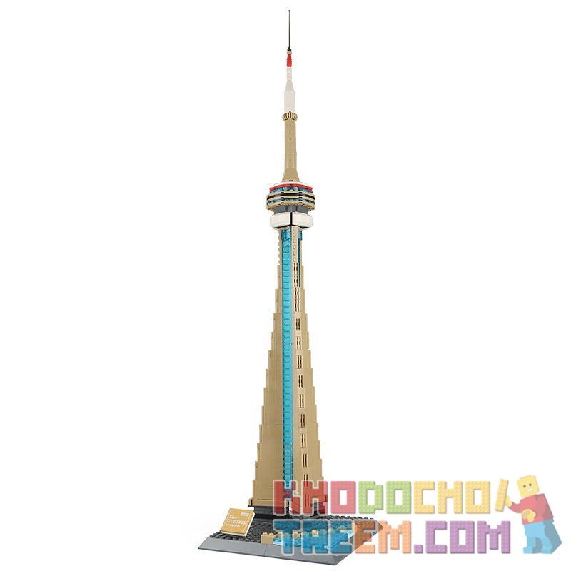 WANGE 4215 non  THÁP TRUYỀN HÌNH TORONTO CANADA bộ đồ chơi xếp lắp ráp ghép mô hình Architecture THE CN TOWER Công Trình Kiến Trúc 400 khối