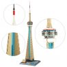 WANGE 4215 non  THÁP TRUYỀN HÌNH TORONTO CANADA bộ đồ chơi xếp lắp ráp ghép mô hình Architecture THE CN TOWER Công Trình Kiến Trúc 400 khối