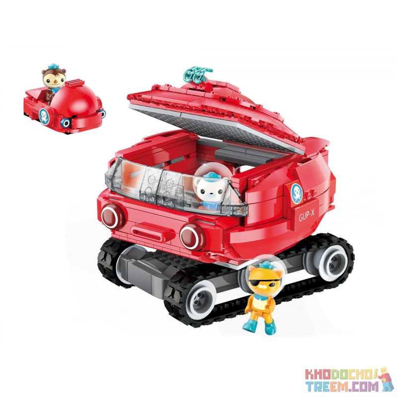 Enlighten 3707 Qman 3707 non  TÀU NGẦM BÁNH XÍCH bộ đồ chơi xếp lắp ráp ghép mô hình Octonauts Thám Hiểm Đại Dương 395 khối