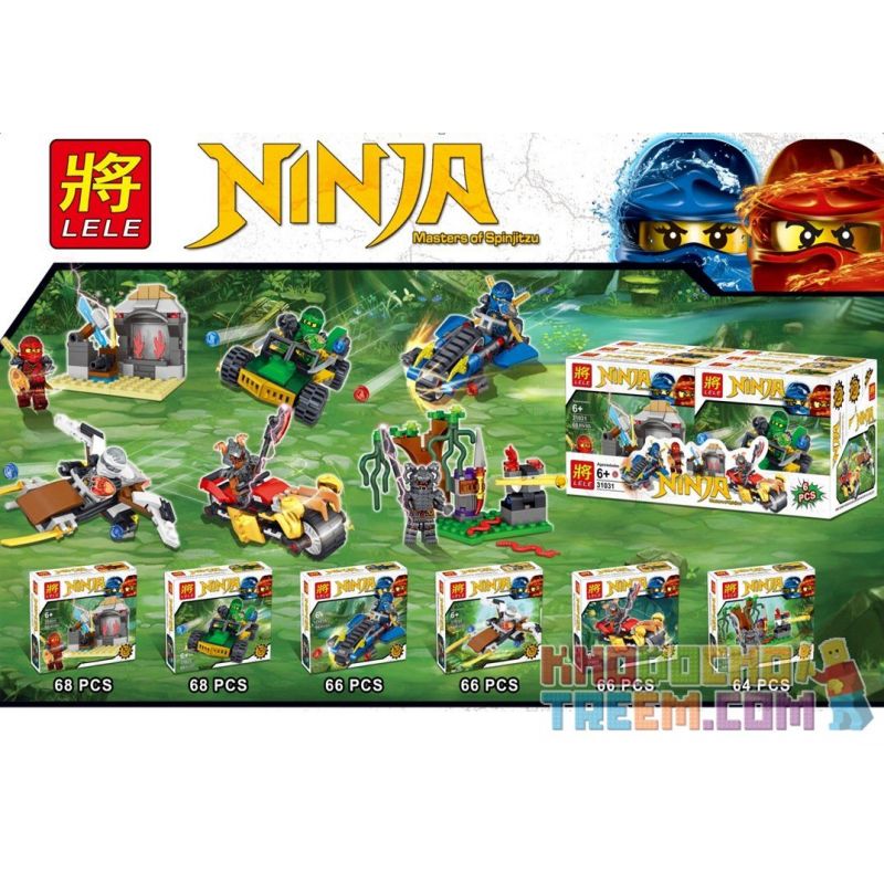 LELE 31031 non Lego PHANTOM NINJA MINI CẢNH 6 bộ đồ chơi xếp lắp ráp ghép mô hình The Lego Ninjago Movie NINJA MASTERS OF SPINJITZU Ninja Lốc Xoáy 394 khối