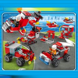 SEMBO 603034 non  ĐỘI XE CỨU HỎA LẮP ĐƯỢC 27 MẪU bộ đồ chơi xếp lắp ráp ghép mô hình Fire Rescure FIRE FRONTLINE 394 khối