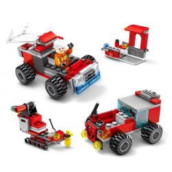 SEMBO 603034 non  ĐỘI XE CỨU HỎA LẮP ĐƯỢC 27 MẪU bộ đồ chơi xếp lắp ráp ghép mô hình Fire Rescure FIRE FRONTLINE 394 khối