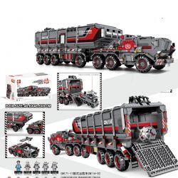 SEMBO 107009 non  XE TẢI VẬN CHUYỂN bộ đồ chơi xếp lắp ráp ghép mô hình The Wandering Earth CARGOTRUCK-TRANSPORT Lưu Lạc Địa Cầu 3712 khối