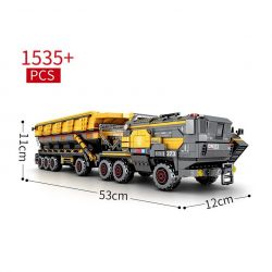 SEMBO 107008 non  XE TẢI KHAI THÁC QUẶNG bộ đồ chơi xếp lắp ráp ghép mô hình The Wandering Earth CARGOTRUCK-IRON ORETRUCK Lưu Lạc Địa Cầu 1535 khối