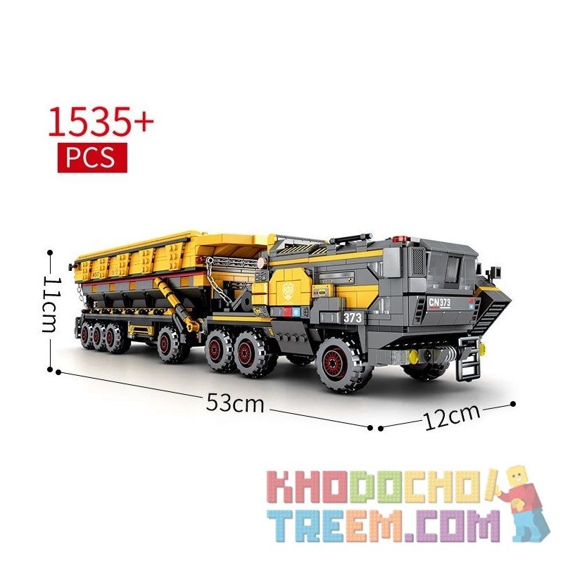 SEMBO 107008 non  XE TẢI KHAI THÁC QUẶNG bộ đồ chơi xếp lắp ráp ghép mô hình The Wandering Earth CARGOTRUCK-IRON ORETRUCK Lưu Lạc Địa Cầu 1535 khối