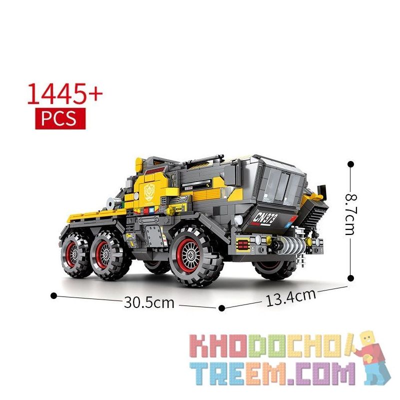 SEMBO 107006 non  XE VẬN CHUYỂN BỌC THÉP bộ đồ chơi xếp lắp ráp ghép mô hình The Wandering Earth CARGOTRUCK-IRON Lưu Lạc Địa Cầu 1445 khối