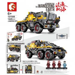 SEMBO 107006 non  XE VẬN CHUYỂN BỌC THÉP bộ đồ chơi xếp lắp ráp ghép mô hình The Wandering Earth CARGOTRUCK-IRON Lưu Lạc Địa Cầu 1445 khối