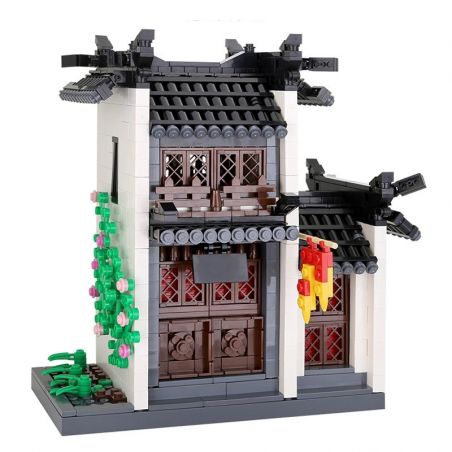 WANGE 4310 non  NHÀ GÁC XÉP KIỂU TRUNG HOA bộ đồ chơi xếp lắp ráp ghép mô hình Creator THE GARRET OF HUI-STYLE ARCHITECTURE Sáng Tạo 1039 khối