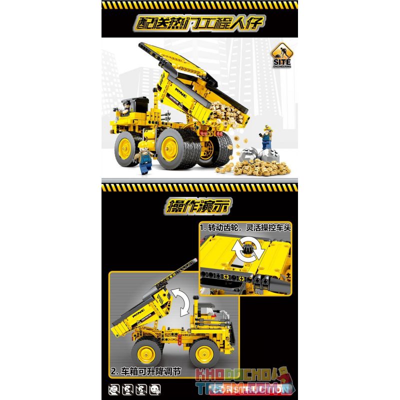 SEMBO 701801 non  XE TẢI KHỔNG LỒ CHỞ QUẶNG bộ đồ chơi xếp lắp ráp ghép mô hình  TECHINQUE Kỹ Thuật Công Nghệ Cao Mô Hình Phương Tiện 807 khối SEMBO 701801 non  XE TẢI KHỔNG LỒ CHỞ QUẶNG bộ đồ chơi xếp lắp ráp ghép mô hình  TECHINQUE Kỹ Thuật Công Nghệ Cao Mô Hình Phương Tiện 807 khối