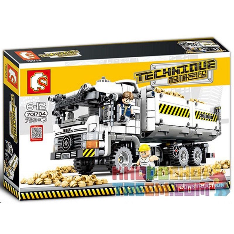 SEMBO 701704 non  XE TẢI NÂNG THÙNG bộ đồ chơi xếp lắp ráp ghép mô hình  TECHINQUE Kỹ Thuật Công Nghệ Cao Mô Hình Phương Tiện 799 khối