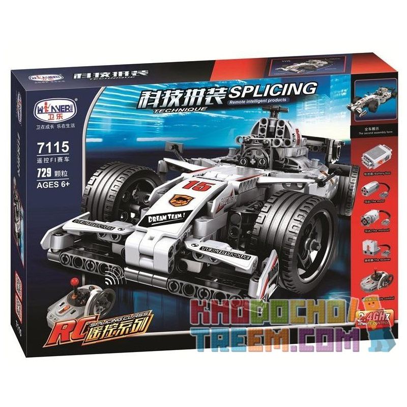 Winner 7115 non  XE ĐUA CÔNG THỨC 1 bộ đồ chơi xếp lắp ráp ghép mô hình  RC RACING CAR Kỹ Thuật Công Nghệ Cao Mô Hình Phương Tiện 729 khối