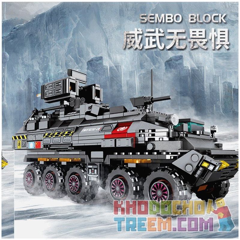 SEMBO WEKKI VIGGI 107005 non  DU HÀNH ĐỊA CẦU CN171 QUÂN VẬN CHUYỂN CỠ VỪA bộ đồ chơi xếp lắp ráp ghép mô hình The Wandering Earth MILITARY TRUCK Lưu Lạc Địa Cầu 811 khối