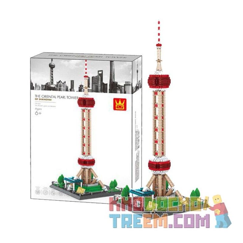 WANGE 5224 non Lego THÁP HÒN NGỌC PHƯƠNG ĐÔNG bộ đồ chơi xếp lắp ráp ghép mô hình Creator THE ORIENTAL PEARL TOWER-CHINA Sáng Tạo 1109 khối