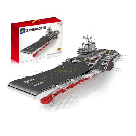 Kazi KY10003 10003 non  TÀU SÂN BAY tỷ lệ 1:340 bộ đồ chơi xếp lắp ráp ghép mô hình Creator Sáng Tạo 2126 khối