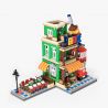 WANGE 6313 non  NHÀ HÀNG BBQ bộ đồ chơi xếp lắp ráp ghép mô hình Modular Buildings BBQ RESTAURANT Mô Hình Nhà Cửa 1922 khối
