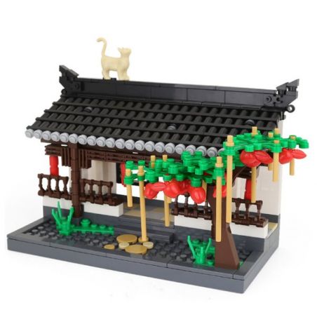 WANGE 3312 non  HÀNH LANG KIỂU TRUNG HOA bộ đồ chơi xếp lắp ráp ghép mô hình Creator THE CORRIDOR OF HUI-STYLE ARCHITECTURE Sáng Tạo 506 khối