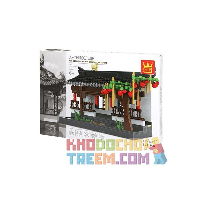 WANGE 3312 non  HÀNH LANG KIỂU TRUNG HOA bộ đồ chơi xếp lắp ráp ghép mô hình Creator THE CORRIDOR OF HUI-STYLE ARCHITECTURE Sáng Tạo 506 khối WANGE 3312 non  HÀNH LANG KIỂU TRUNG HOA bộ đồ chơi xếp lắp ráp ghép mô hình Creator THE CORRIDOR OF HUI-STYLE ARCHITECTURE Sáng Tạo 506 khối