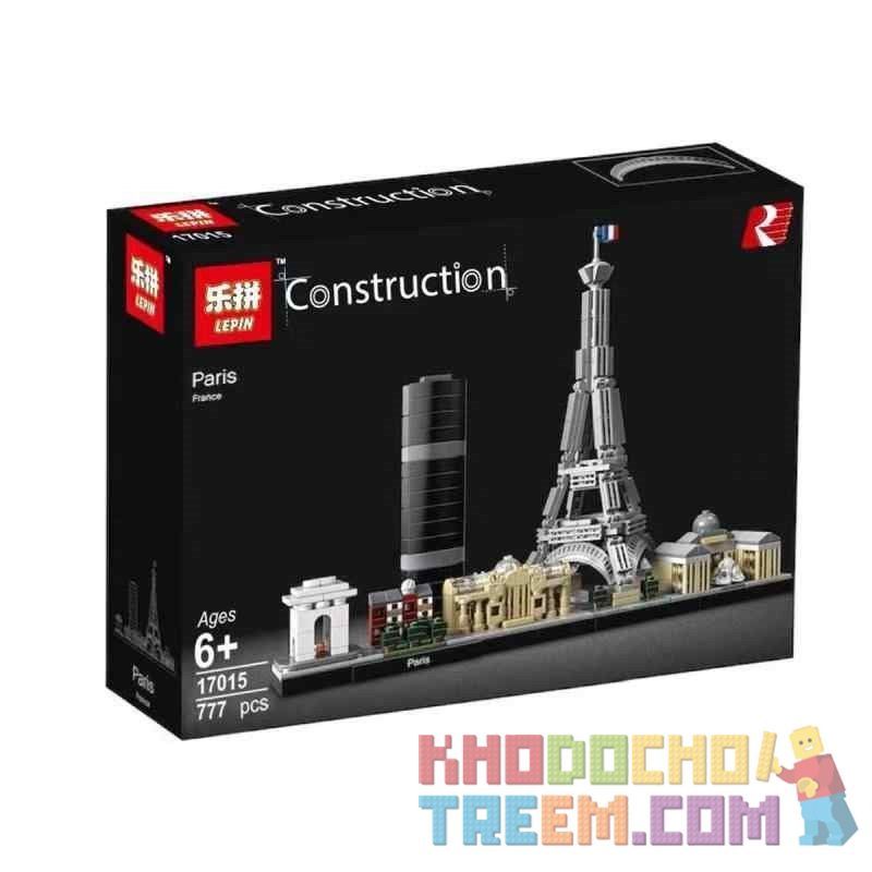 NOT Lego ARCHITECTURE 21044 LEGO Architecture Pairs Skyline Paris , LEPIN 17015 Xếp hình Các Kỳ Quan Kiến Trúc Nước Pháp 694 khối