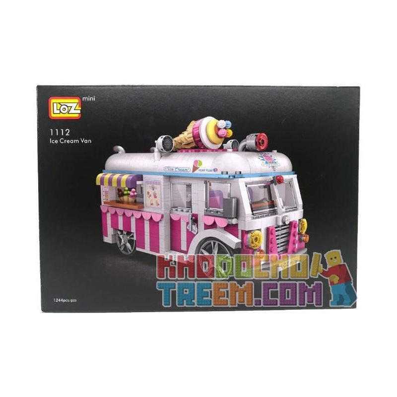 LOZ 1112 non  GIỎ KEM NGƯỜI YÊU bộ đồ chơi xếp lắp ráp ghép mô hình City ICE CREAM CAR MODEL Thành Phố 1244 khối LOZ 1112 non  GIỎ KEM NGƯỜI YÊU bộ đồ chơi xếp lắp ráp ghép mô hình City ICE CREAM CAR MODEL Thành Phố 1244 khối