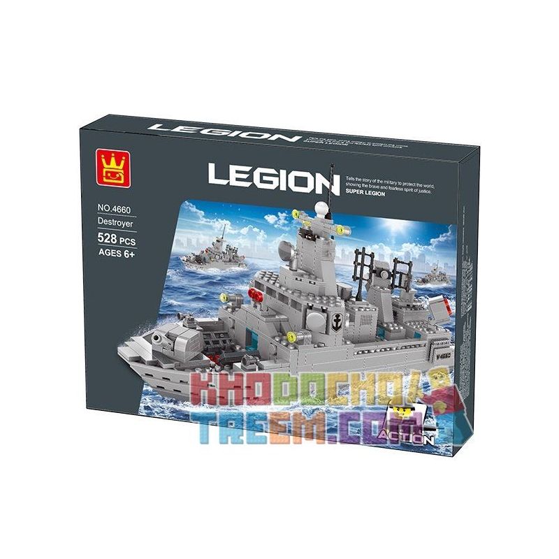 WANGE 4660 non  TÀU CHIẾN LEGION bộ đồ chơi xếp lắp ráp ghép mô hình Military Army LEGION DESTROYER Quân Sự Bộ Đội 528 khối WANGE 4660 non  TÀU CHIẾN LEGION bộ đồ chơi xếp lắp ráp ghép mô hình Military Army LEGION DESTROYER Quân Sự Bộ Đội 528 khối
