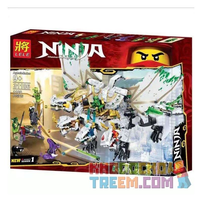 NOT Lego THE ULTRA DRAGON 70679 Bela Lari 11164 LELE 31186 LEPIN 06099 SHENG YUAN/SY 1279 xếp lắp ráp ghép mô hình LEGACY THE ULTRA DRAGON SIÊU RỒNG The Lego Ninjago Movie Ninja Lốc Xoáy 951 khối