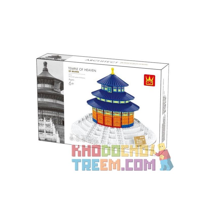 WANGE DR.LUCK 8020 5222 non  THIÊN ĐÀN THỜ TRỜI bộ đồ chơi xếp lắp ráp ghép mô hình Mini Modular THE TEMPLE OF HEAVEN BEIJING Đường Phố Thu Nhỏ 758 khối