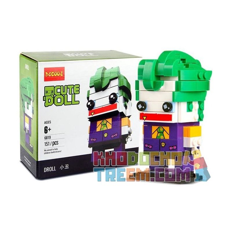 Bela 10765 Lari 10765 Decool 6819 Jisi 6819 LEPIN 43018 Xếp hình kiểu Lego BRICKHEADZ The Joker Fangtai Clown Gã Hề độc ác 151 khối Bela 10765 Lari 10765 Decool 6819 Jisi 6819 LEPIN 43018 Xếp hình kiểu Lego BRICKHEADZ The Joker Fangtai Clown Gã Hề độc ác 151 khối
