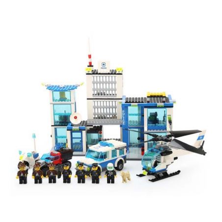 WANGE 6540 non  ĐỒN CẢNH SÁT bộ đồ chơi xếp lắp ráp ghép mô hình City POLICE STATION Thành Phố 882 khối
