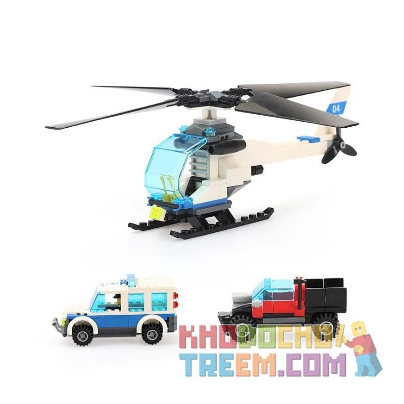 WANGE 6540 non  ĐỒN CẢNH SÁT bộ đồ chơi xếp lắp ráp ghép mô hình City POLICE STATION Thành Phố 882 khối