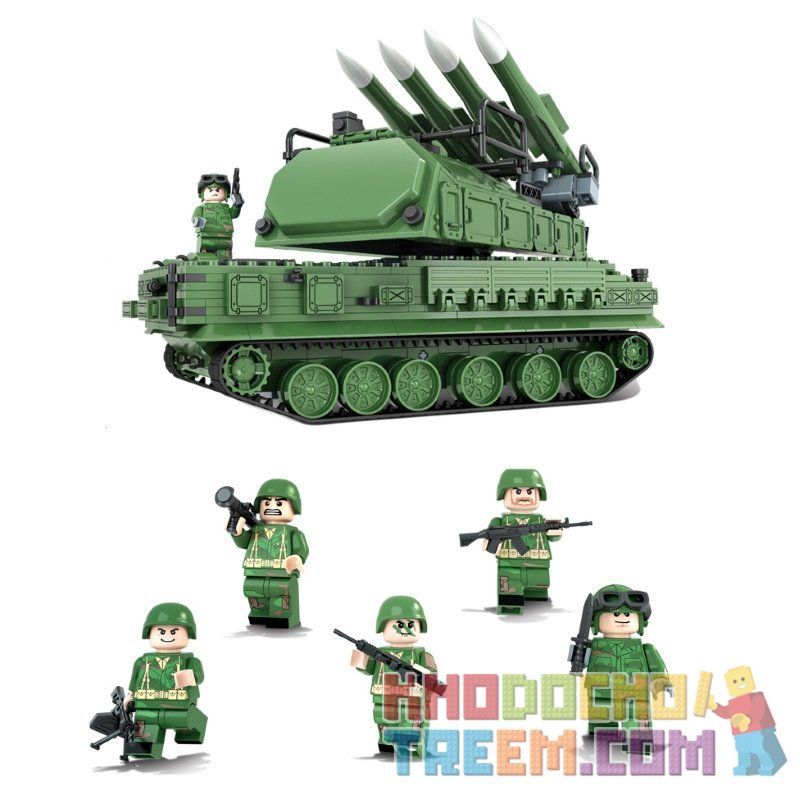 Winner 8103 non  XE TĂNG PHÒNG KHÔNG bộ đồ chơi xếp lắp ráp ghép mô hình Tank Battle TANKBATTLE Xe Tăng Đối Đầu 823 khối