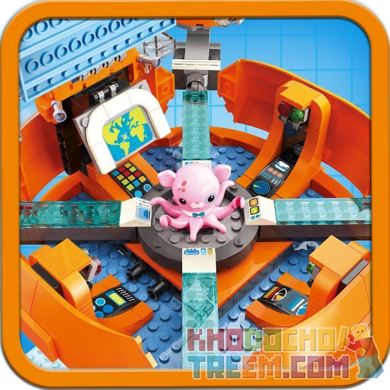 Enlighten 3716 Qman 3716 non  TÀU NGẦM BẠCH THUỘC bộ đồ chơi xếp lắp ráp ghép mô hình Octonauts Thám Hiểm Đại Dương 921 khối