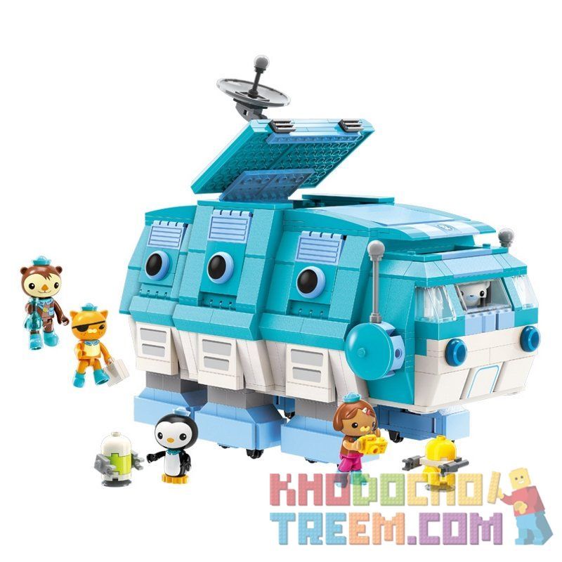 Enlighten 3715 Qman 3715 non  THUYỀN BỌ GẤU NƯỚC bộ đồ chơi xếp lắp ráp ghép mô hình Octonauts Thám Hiểm Đại Dương 766 khối