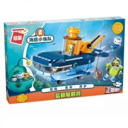 Enlighten 3714 Qman 3714 non  TÀU NGẦM CÁ VOI XANH bộ đồ chơi xếp lắp ráp ghép mô hình Octonauts Thám Hiểm Đại Dương 630 khối