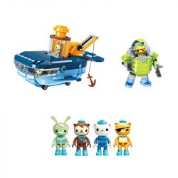 Enlighten 3714 Qman 3714 non  TÀU NGẦM CÁ VOI XANH bộ đồ chơi xếp lắp ráp ghép mô hình Octonauts Thám Hiểm Đại Dương 630 khối