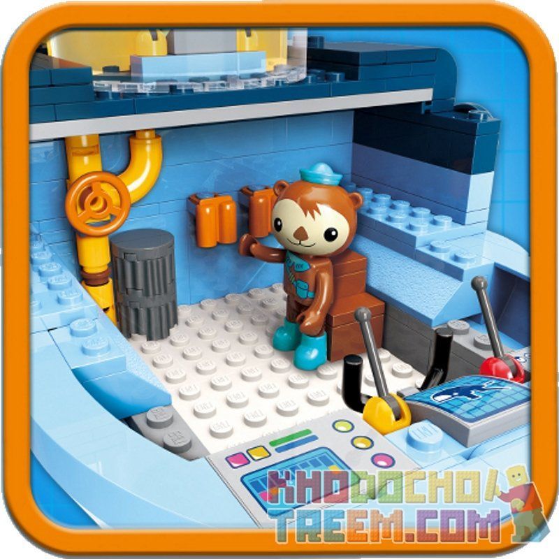 Enlighten 3714 Qman 3714 non  TÀU NGẦM CÁ VOI XANH bộ đồ chơi xếp lắp ráp ghép mô hình Octonauts Thám Hiểm Đại Dương 630 khối