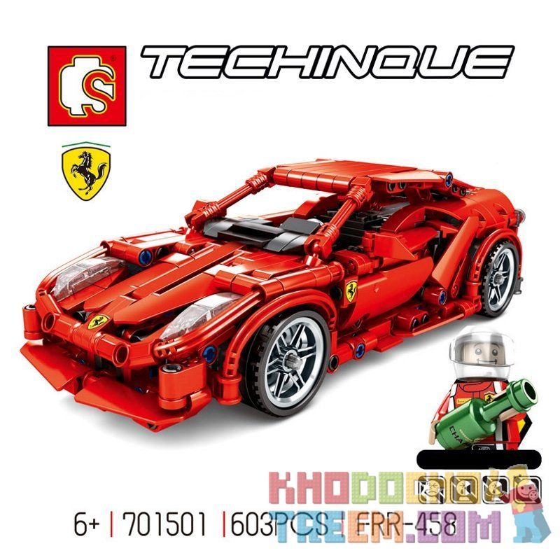 SEMBO 701501 Xếp hình kiểu Lego TECHNIC FRR-458 Xe Đua Thể Thao 603 khối có động cơ kéo thả SEMBO 701501 Xếp hình kiểu Lego TECHNIC FRR-458 Xe Đua Thể Thao 603 khối có động cơ kéo thả