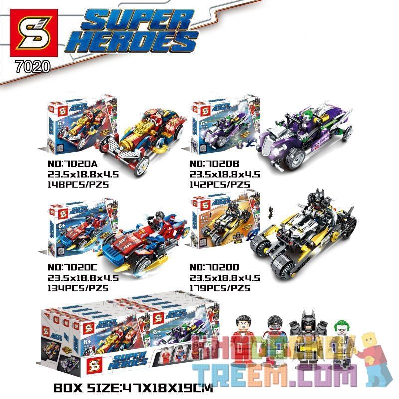 SHENG YUAN SY 7020 7020A 7020B 7020C 7020D Xếp hình kiểu Lego SUPER HEROES SuperHeroes Chiến cơ siêu anh hùng 4 trong 1 gồm 4 hộp nhỏ 603 khối SHENG YUAN SY 7020 7020A 7020B 7020C 7020D Xếp hình kiểu Lego SUPER HEROES SuperHeroes Chiến cơ siêu anh hùng 4 trong 1 gồm 4 hộp nhỏ 603 khối