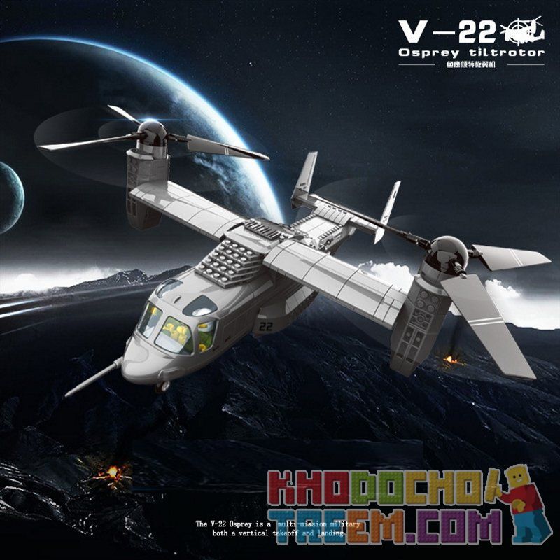 WANGE 5236 non  MÁY BAY V-22 bộ đồ chơi xếp lắp ráp ghép mô hình Military Army ZUIWENG PAVILION Quân Sự Bộ Đội 917 khối WANGE 5236 non  MÁY BAY V-22 bộ đồ chơi xếp lắp ráp ghép mô hình Military Army ZUIWENG PAVILION Quân Sự Bộ Đội 917 khối