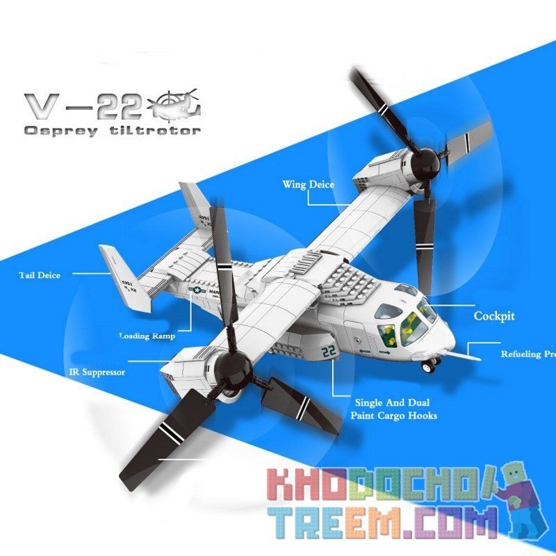 WANGE 5236 non  MÁY BAY V-22 bộ đồ chơi xếp lắp ráp ghép mô hình Military Army ZUIWENG PAVILION Quân Sự Bộ Đội 917 khối WANGE 5236 non  MÁY BAY V-22 bộ đồ chơi xếp lắp ráp ghép mô hình Military Army ZUIWENG PAVILION Quân Sự Bộ Đội 917 khối