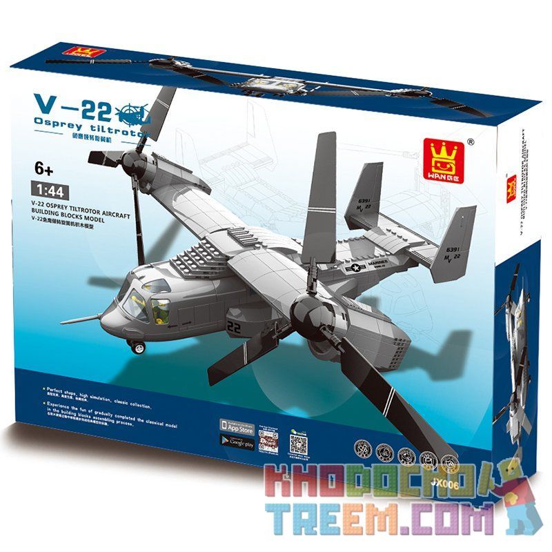 WANGE 5236 non  MÁY BAY V-22 bộ đồ chơi xếp lắp ráp ghép mô hình Military Army ZUIWENG PAVILION Quân Sự Bộ Đội 917 khối WANGE 5236 non  MÁY BAY V-22 bộ đồ chơi xếp lắp ráp ghép mô hình Military Army ZUIWENG PAVILION Quân Sự Bộ Đội 917 khối