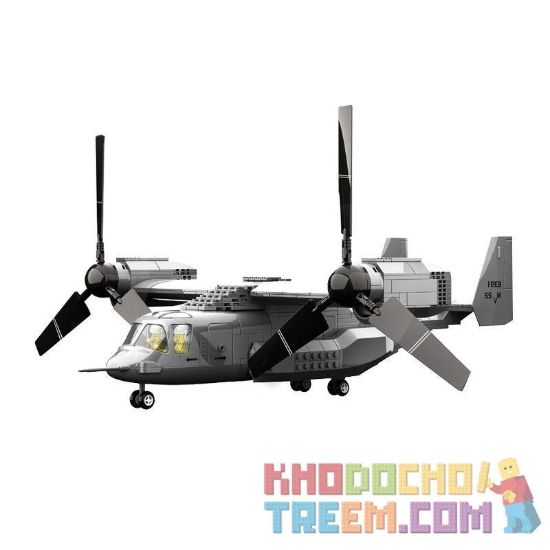 DR.LUCK 5006 WANGE 5006 Xếp hình kiểu Lego MILITARY ARMY V-22 Osprey Aircraft V-22 Osprey Tilt Rotor Máy Bay V-22 593 khối DR.LUCK 5006 WANGE 5006 Xếp hình kiểu Lego MILITARY ARMY V-22 Osprey Aircraft V-22 Osprey Tilt Rotor Máy Bay V-22 593 khối