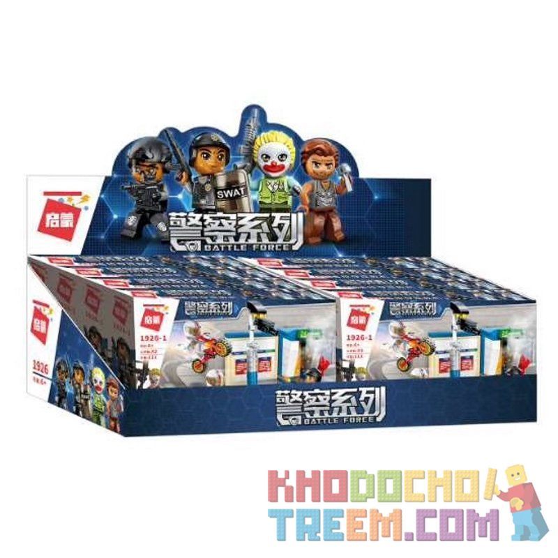 Enlighten 1926 Qman 1926 non  ĐỘI CẢNH SÁT ĐẶC NHIỆM bộ đồ chơi xếp lắp ráp ghép mô hình Police BATTLE FORCE 569 khối