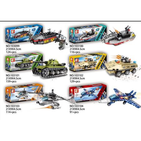 LIMO TOY KB087 SEMBO 103104 103099 103100 103101 103102 103103 non  TÀU NGẦM TRỰC THĂNG XE BỌC THÉP TĂNG MÁY BAY CHIẾN KẾT HỢP THÀNH NGƯỜI bộ đồ chơi xếp lắp ráp ghép mô hình Transformers MECHA OF STEEL Robot Đại Chiến Người Máy Biến Hình 733 khối